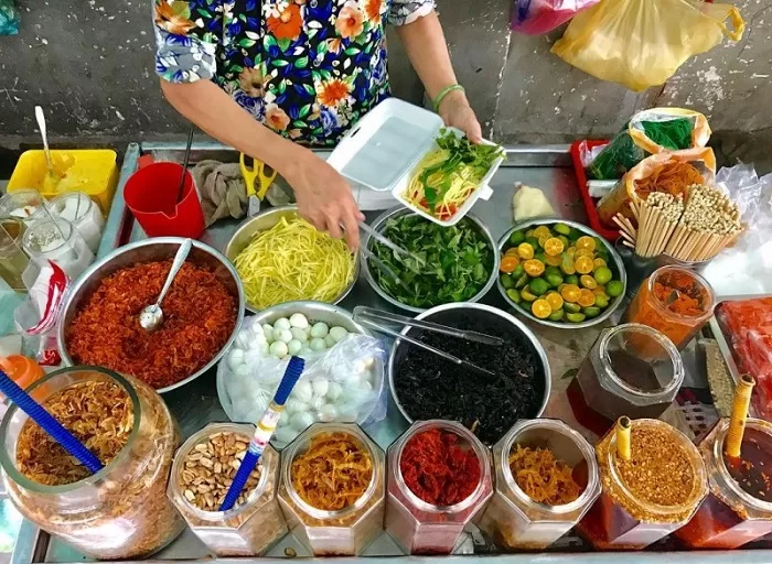 bánh tráng trộn
